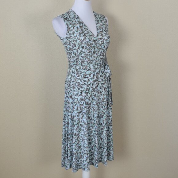 Leota Finnley Faux Wrap Bird Crane Dress S NEW - Picture 7 of 8